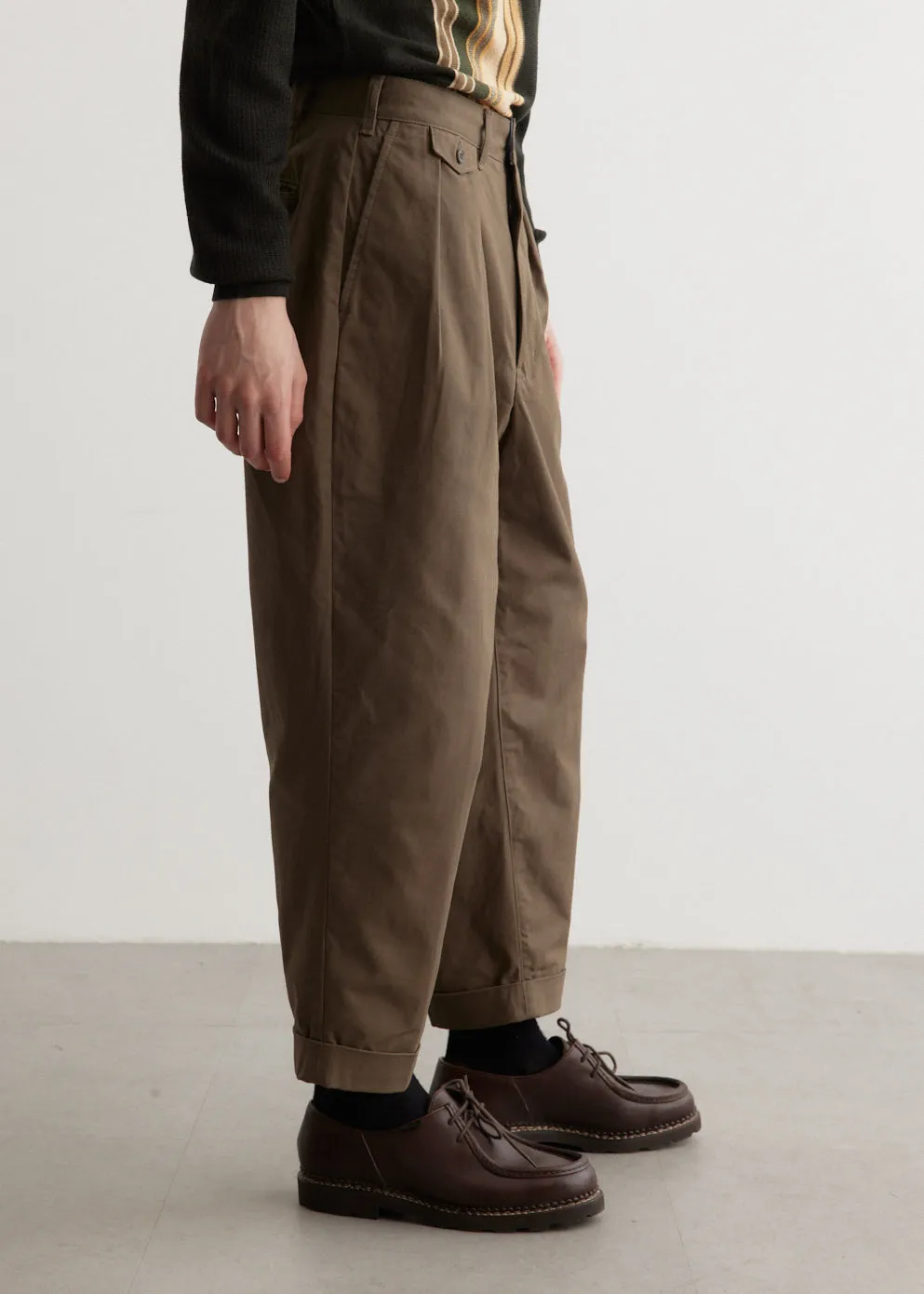 2Pleats Twill Pants