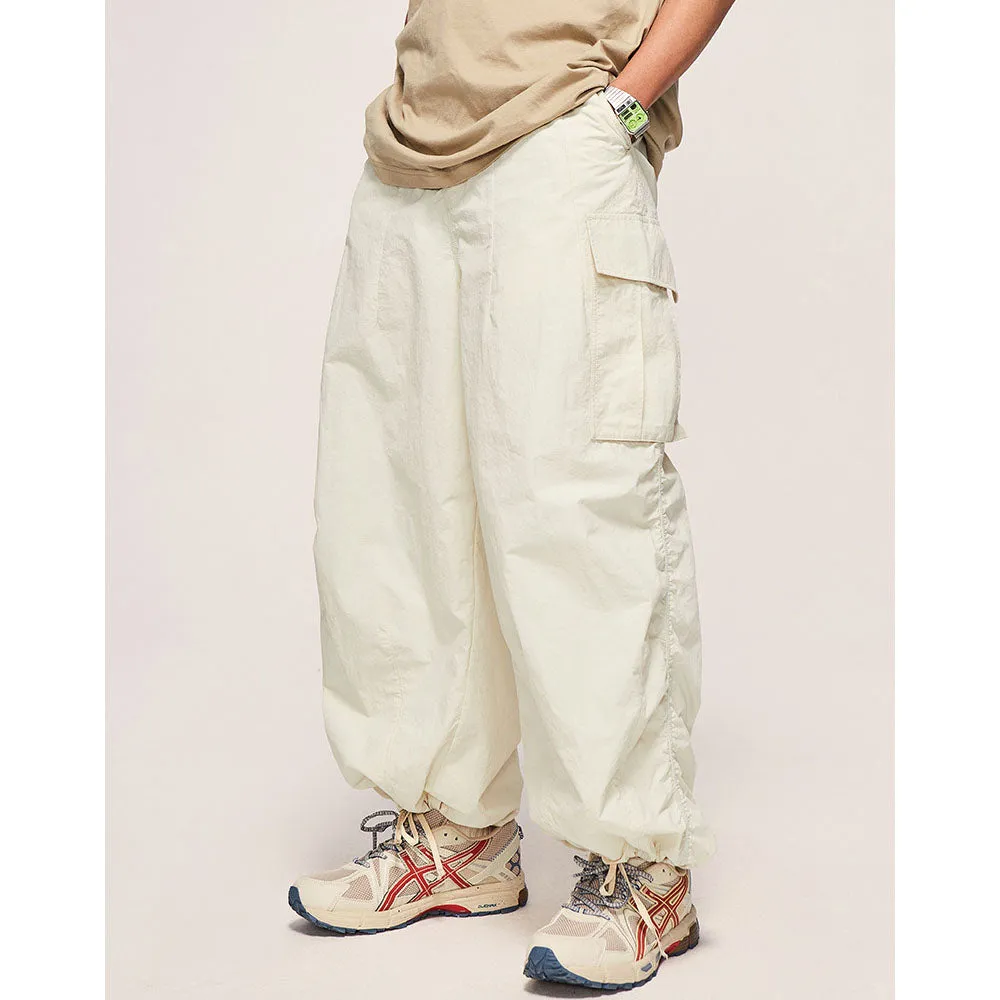 Advbridge Summer Wide-Leg Beige Cargo Pants