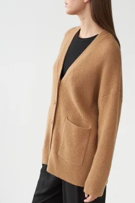 BEN CARDIGAN - CAMEL - SILK/CASHMERE