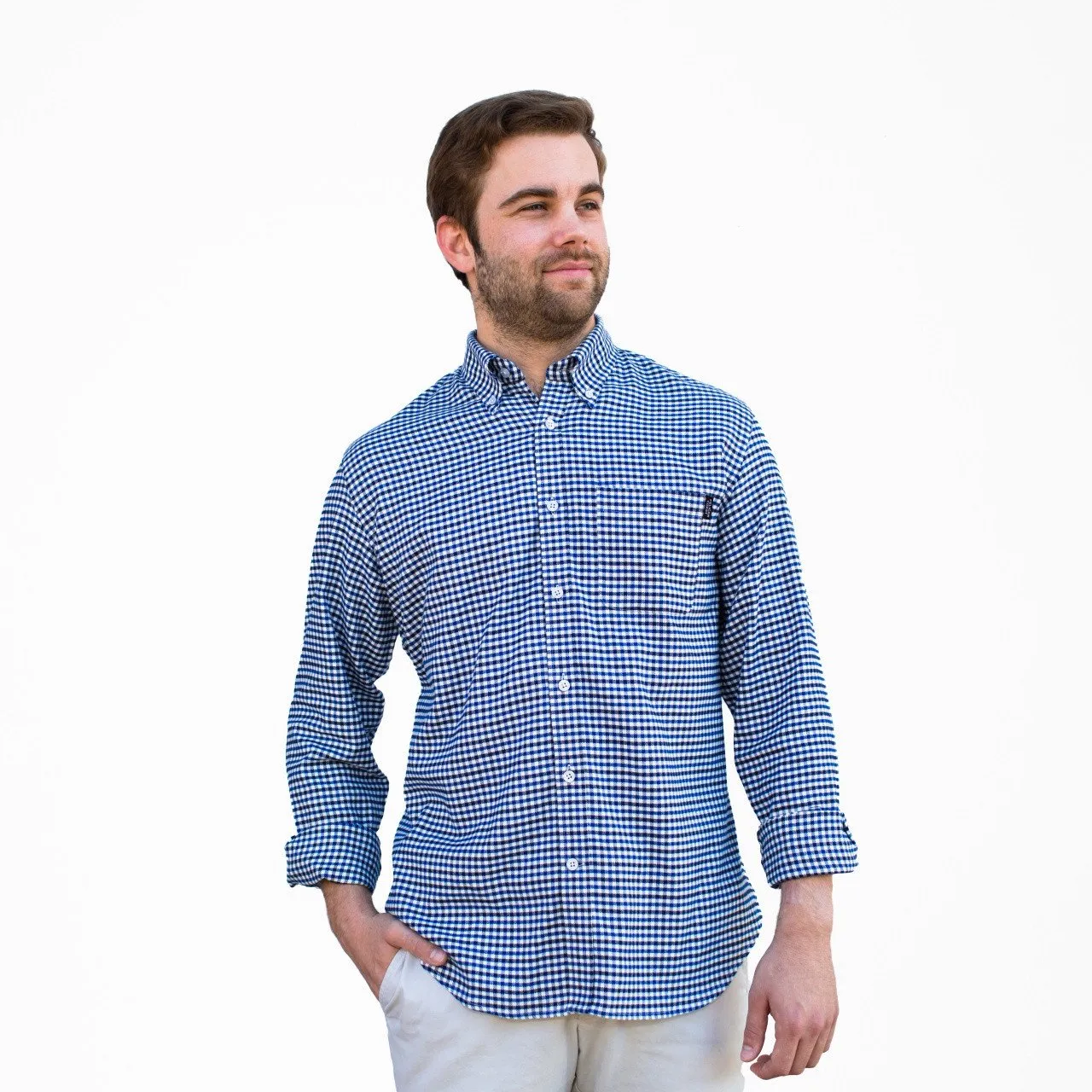 Block Island Flannel - Navy & Royal Tattersall