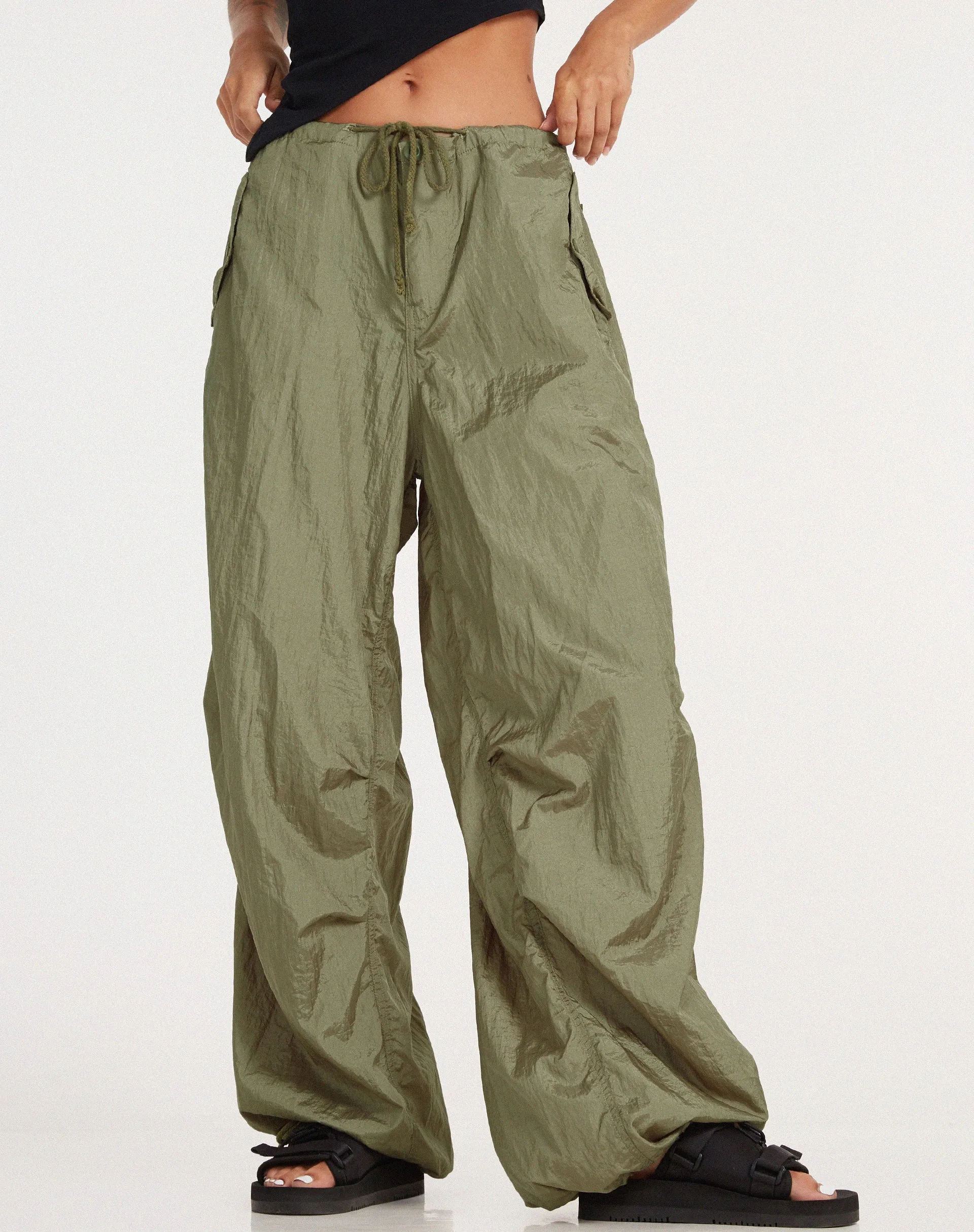 Chute Trouser in Parachute Silver Green