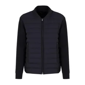 Emporio Armani Dark Navy Knit Blouson Jacket