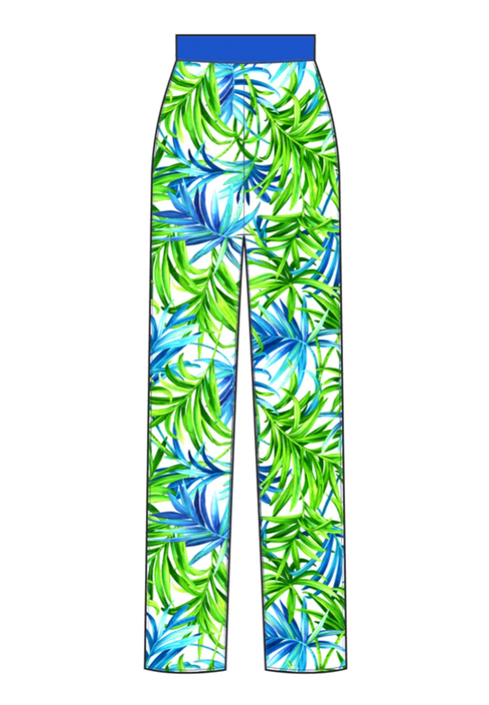 Euphoria - Paradise Palm Pants (Royal Blue)