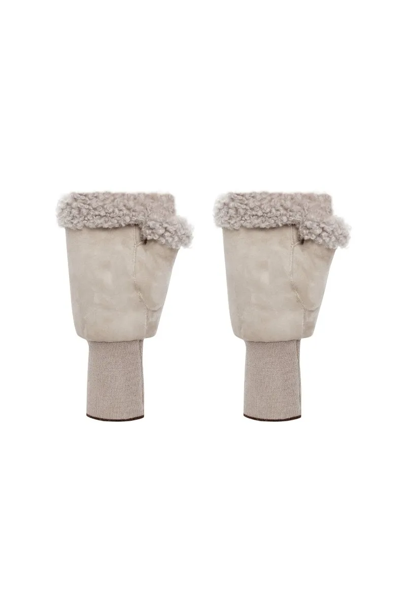 Gisella Women’s Shearling Gloves - Beige