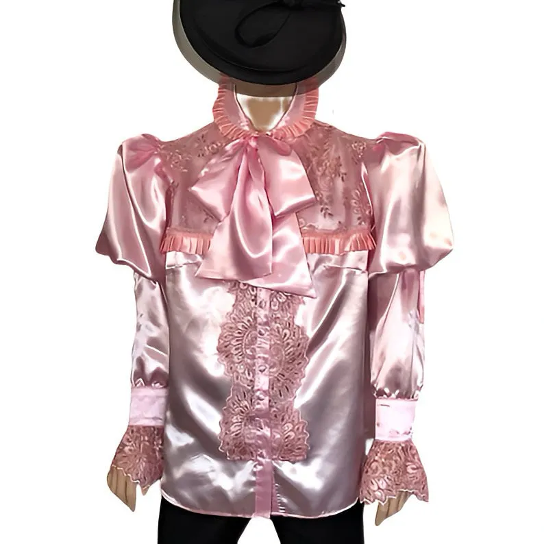 Lace & Satin Puffy Blouse