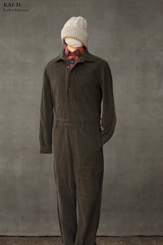 Lindbergh Flight Suit - Garment Dyed Corduroy - S/M, M/L