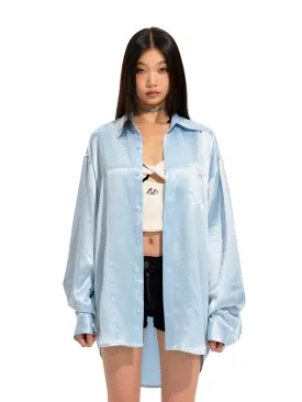 Loose Acetate Satin Shirt