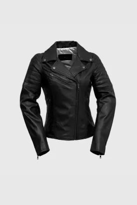 Princess Women's Moto Leather Jacket Black (POS)