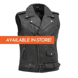 Rockin - Men's Motorcycle Leather Vest - Extreme Biker Leather