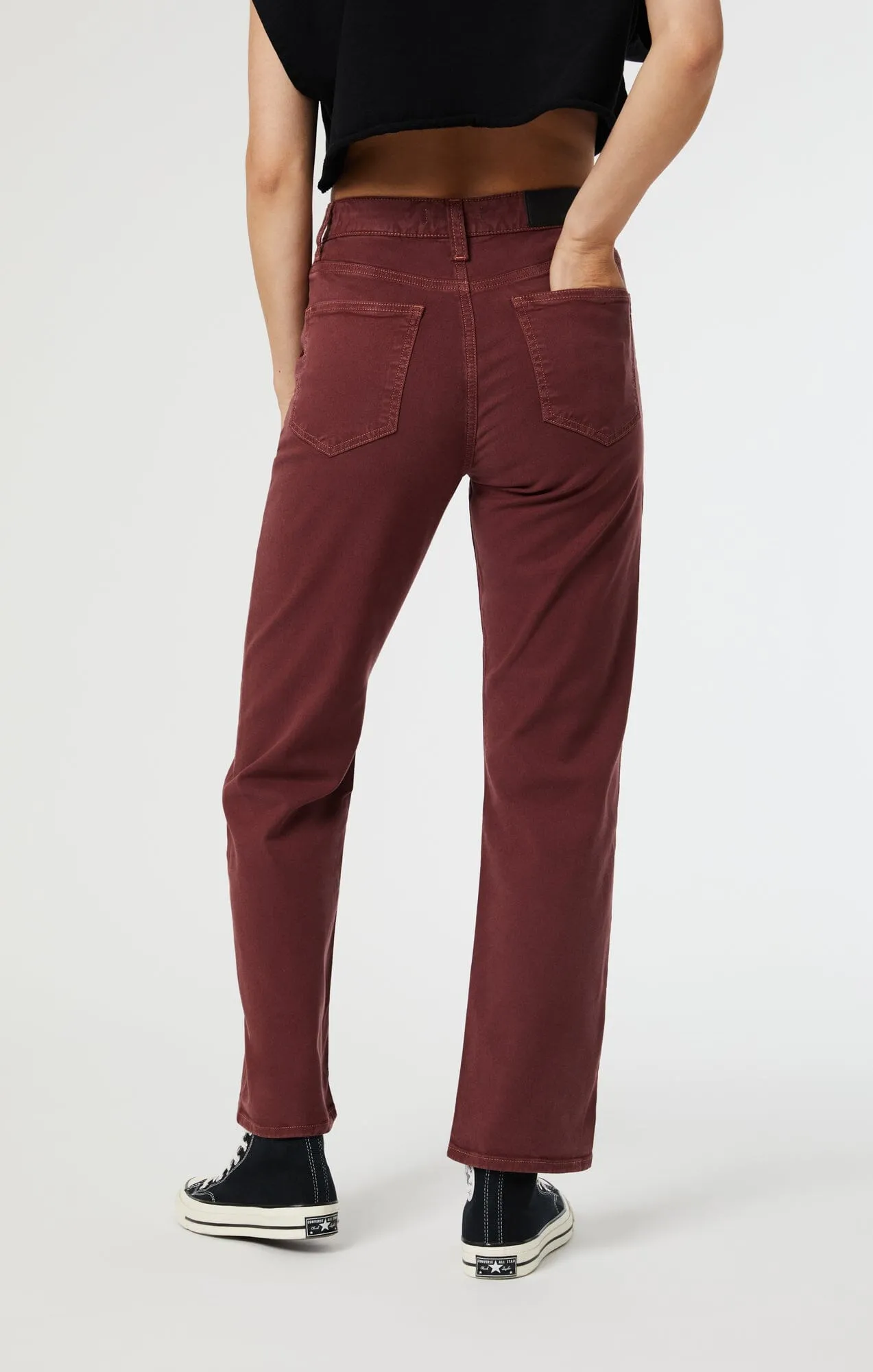 SHELIA FRONT POCKET STRAIGHT IN PORT LUXE TWILL