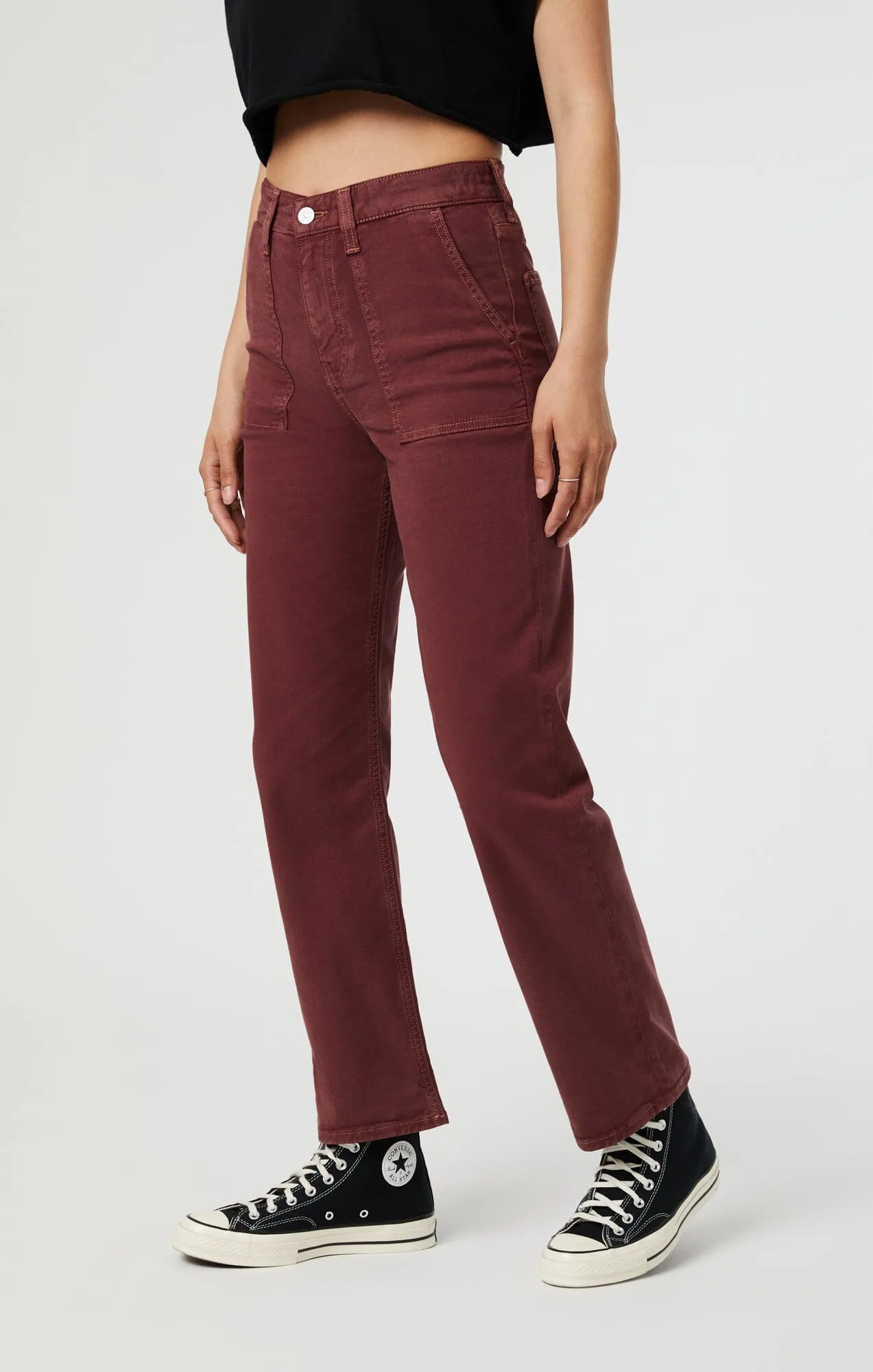 SHELIA FRONT POCKET STRAIGHT IN PORT LUXE TWILL