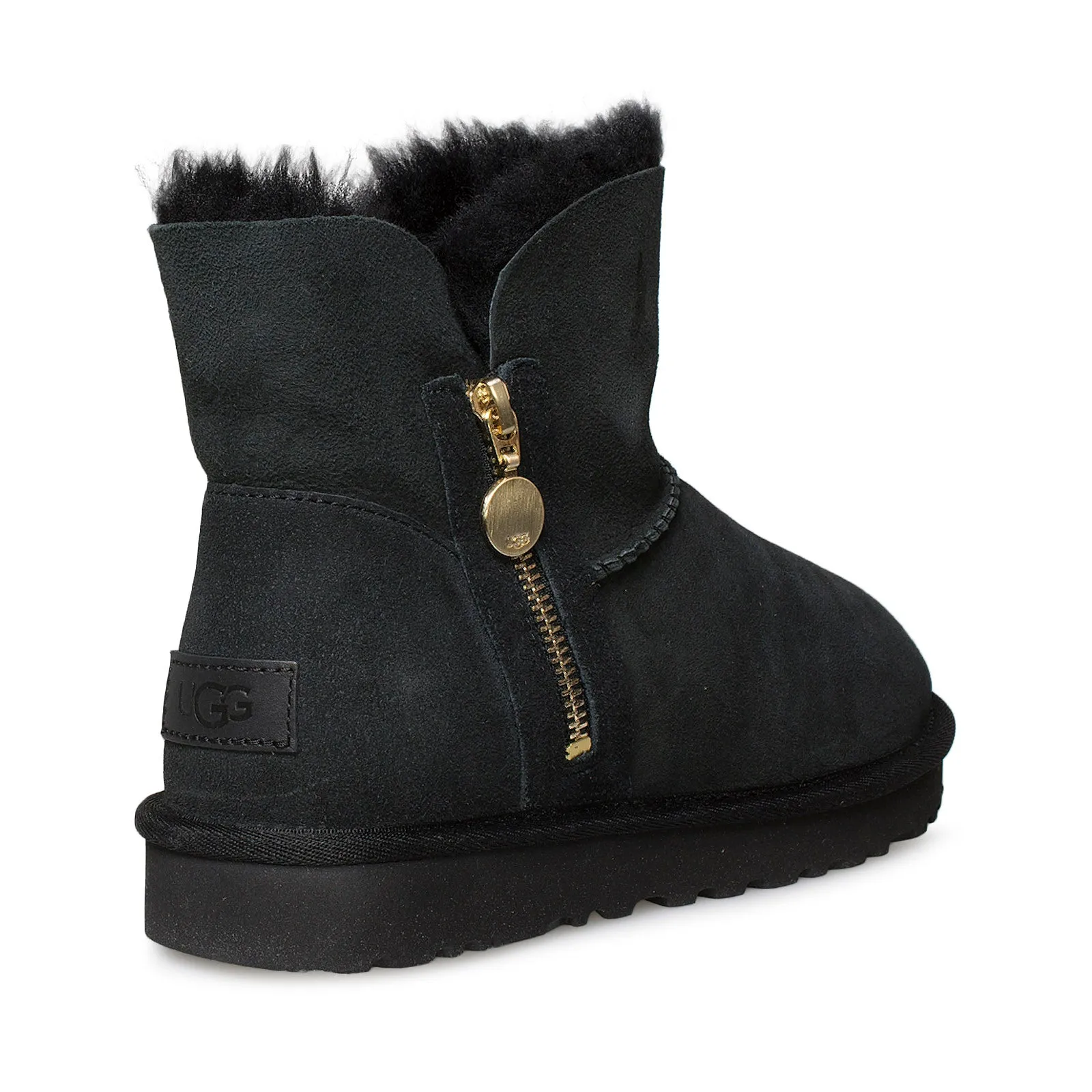 UGG Bailey Zip Mini Black Boots - Women's